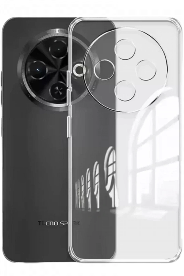 Tecno Spark 30C Kılıf Lüx Şeffaf Silikon
