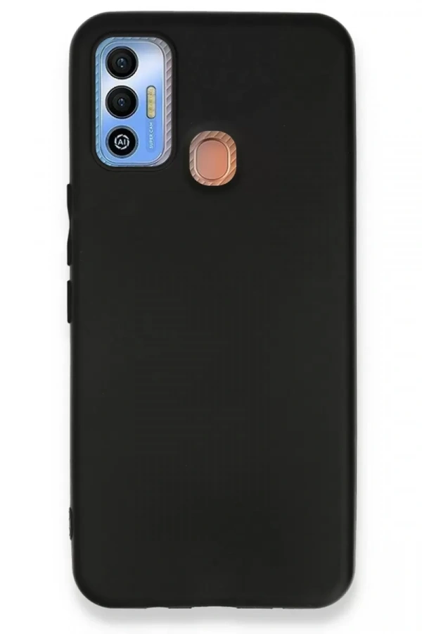 Tecno Spark 7T Kılıf First Silikon - Siyah