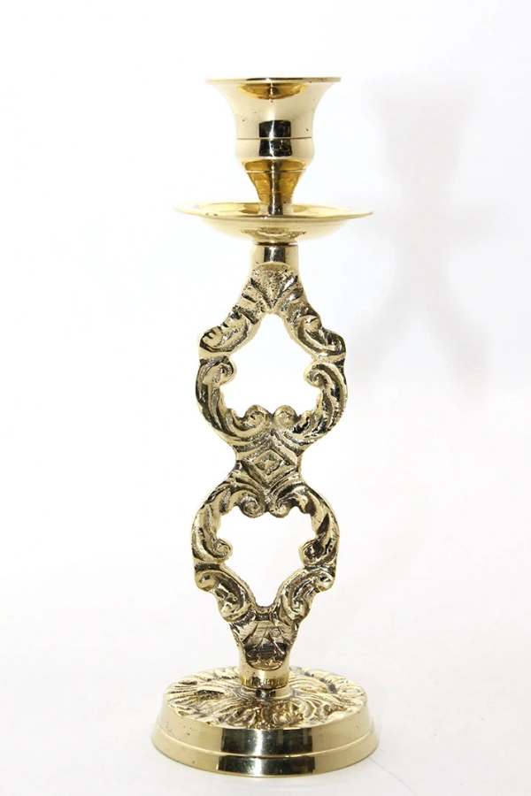 Tekli Pirinç Şamdan Model 4