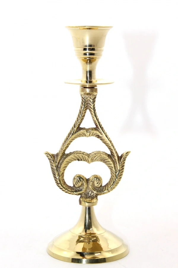 Tekli Pirinç Şamdan Model 6