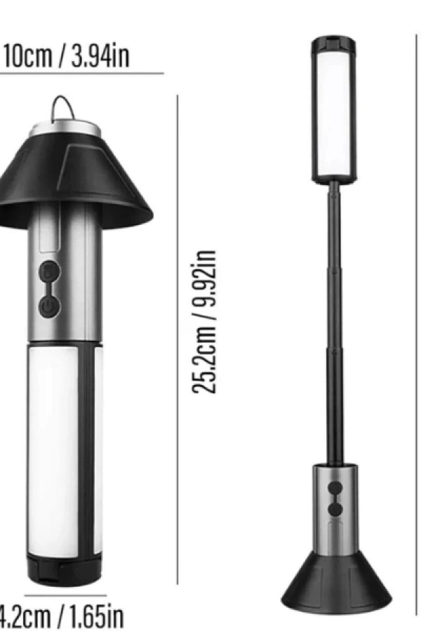 Teleskopik Şarj Edilebilir Çadır Kamp Işığı