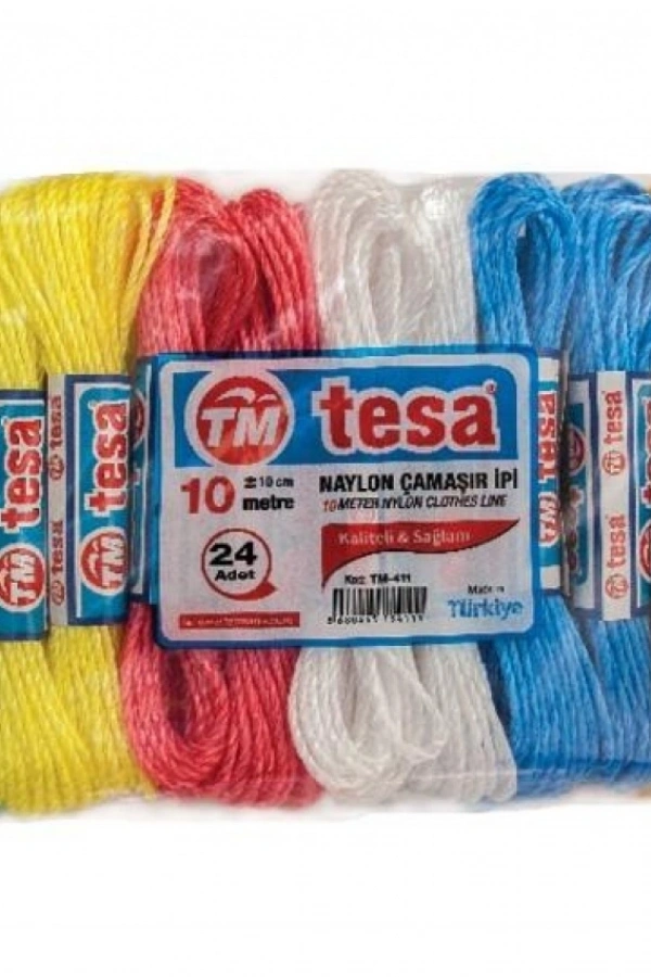 Temsan 10 Metre Naylon Çamaşır İpi 24lü