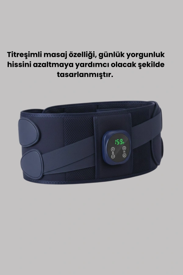 Titreşimli Masajlı Bel Kemeri Isıtmalı Destekli