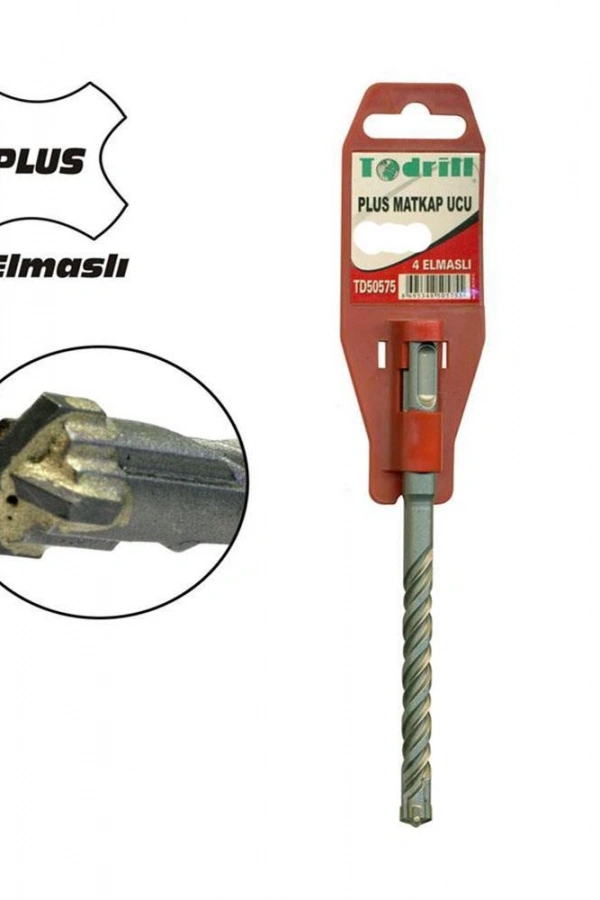 Todrill TD50581 10X160 Sds Plus 4 Elmaslı Matkap Ucu