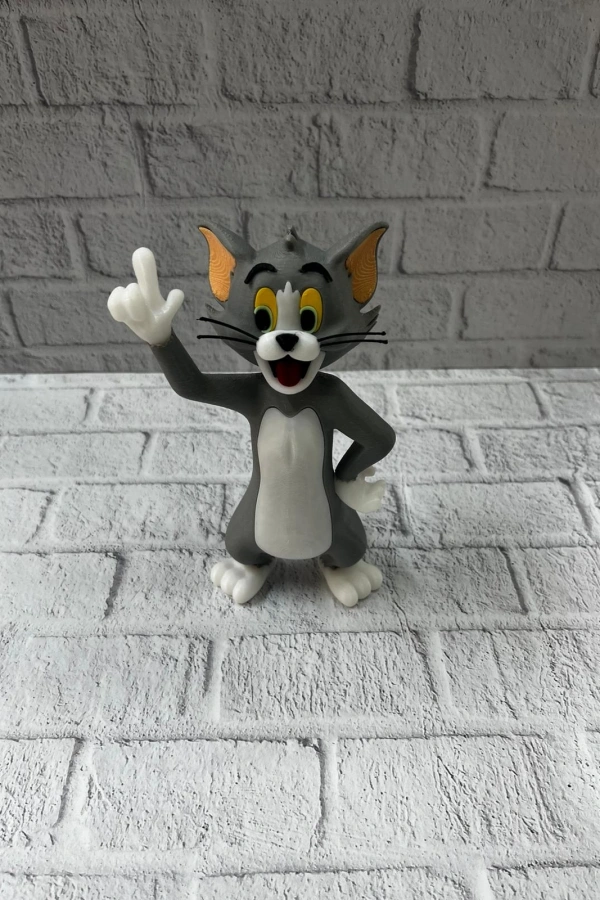 Tom Kedi Biblo 22 cm Hediyelik Dekoratif Ev Ofis Aksesuarı