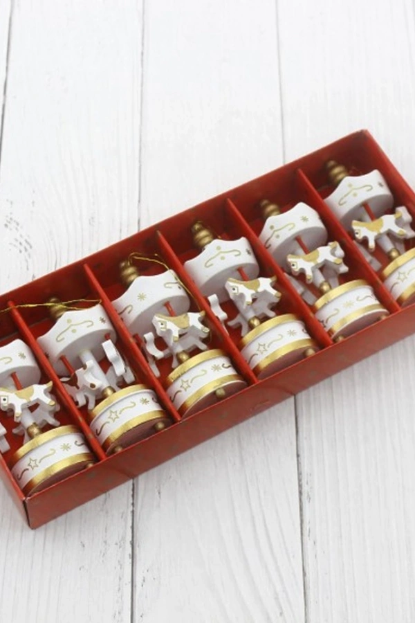 Toptan Dekoratif 6lı Beyaz Mini Atlı Karınca