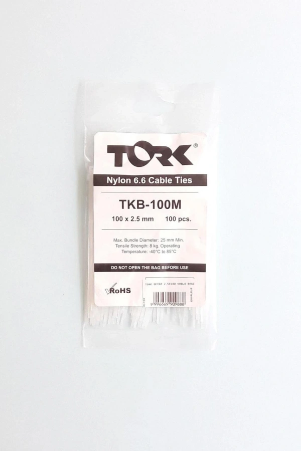 Tork Beyaz Kablo Bağı 2,5X100