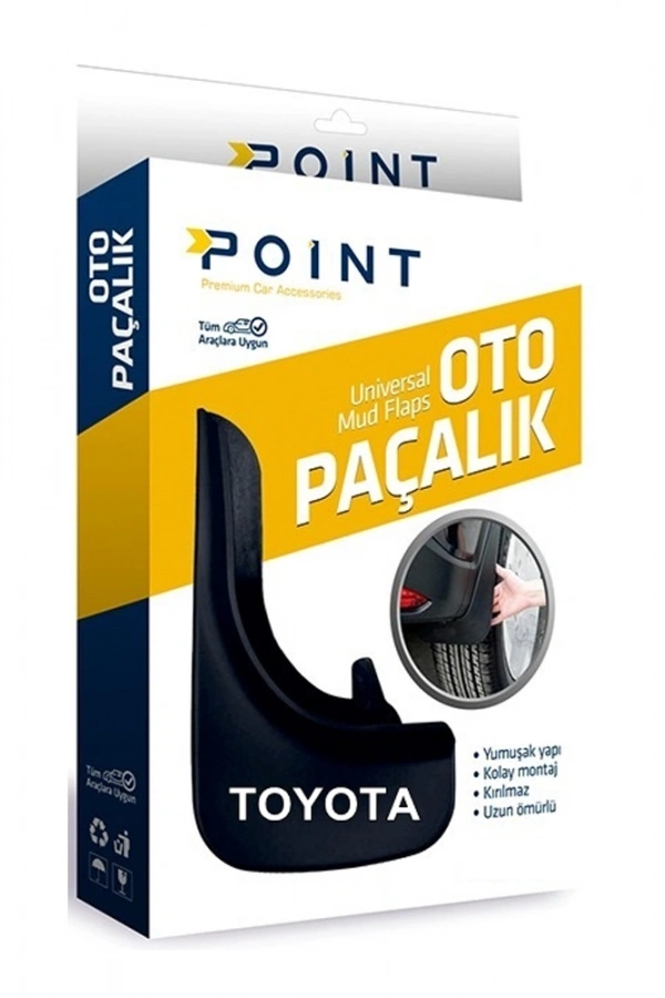 Toyota Paçalık Tozluk Çamurluk Universal Siyah 2li
