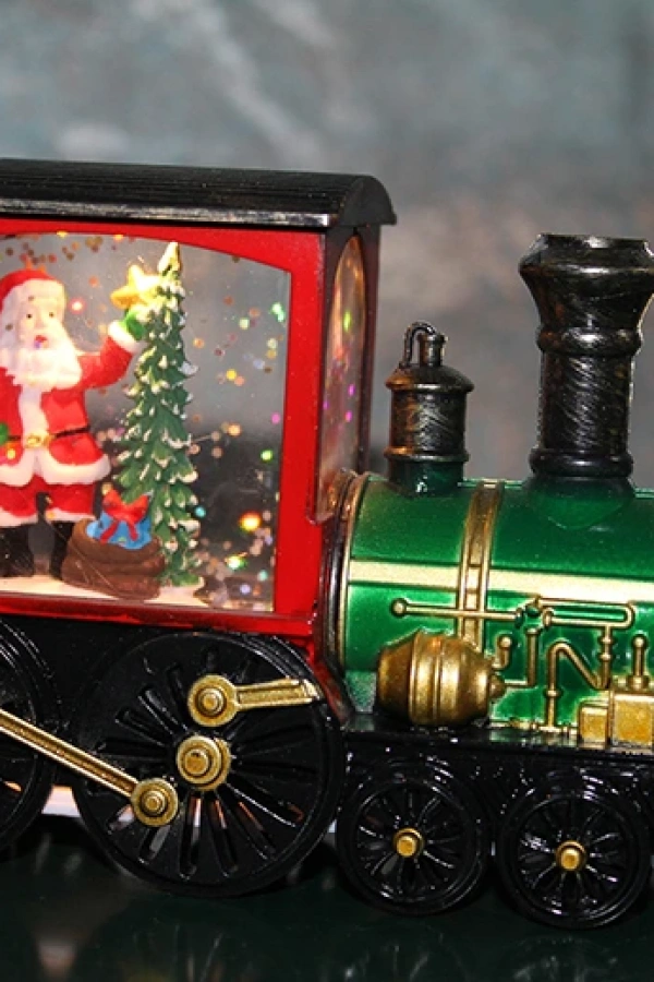 Trenli Yılbaşı Işıklı Kar Küresi Model 1