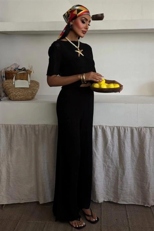 Triko Bluz Pantolon İkili Takım 10084-025