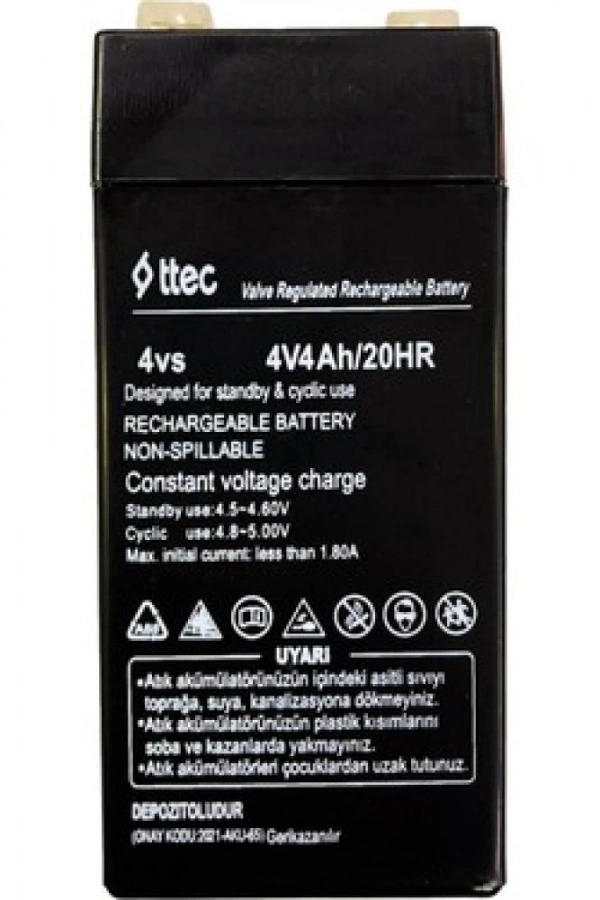 TTEC 4V 4 AH Kuru Bakımsız Akü