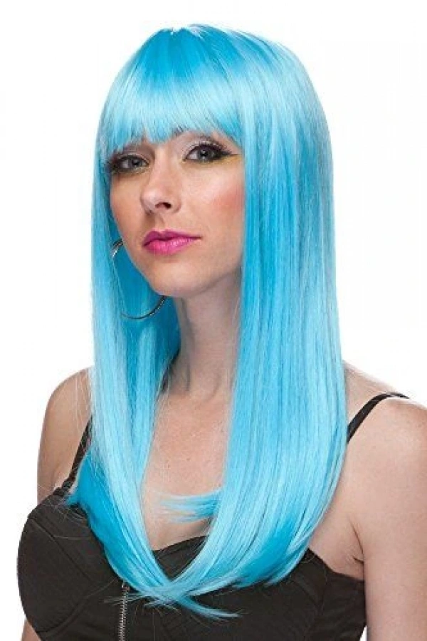 Turkuaz Mavi Parti Peruğu