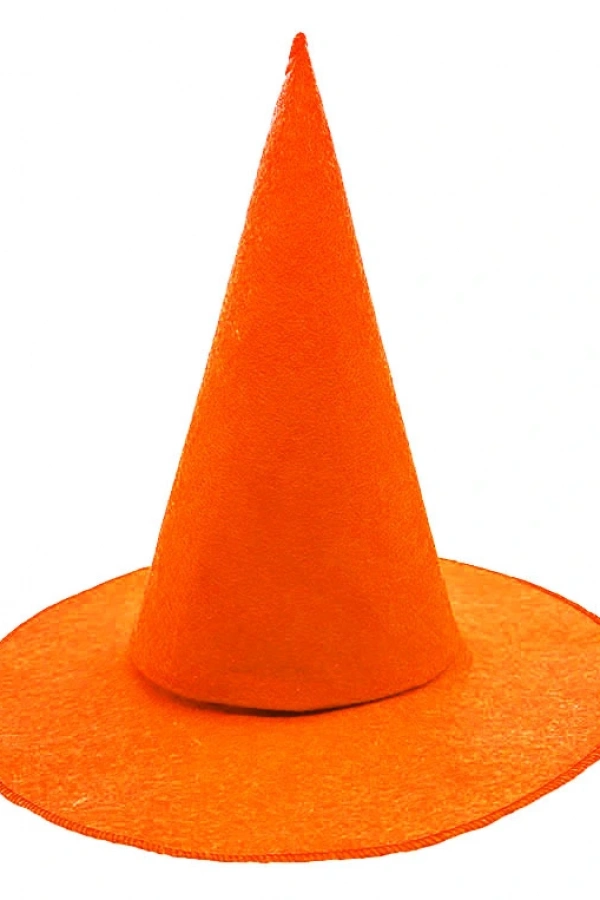 Turuncu Keçe Cadı Şapkası