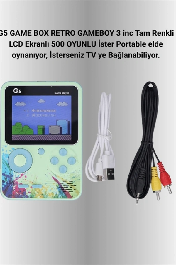TV Bağlantılı 500 Oyunlu Mini Gameboy Konsol