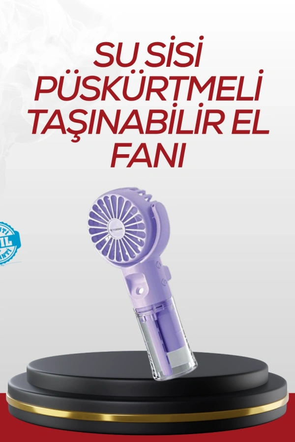 Type-C Şarjlı Taşınabilir Su Buharlı Mini Vantilatör