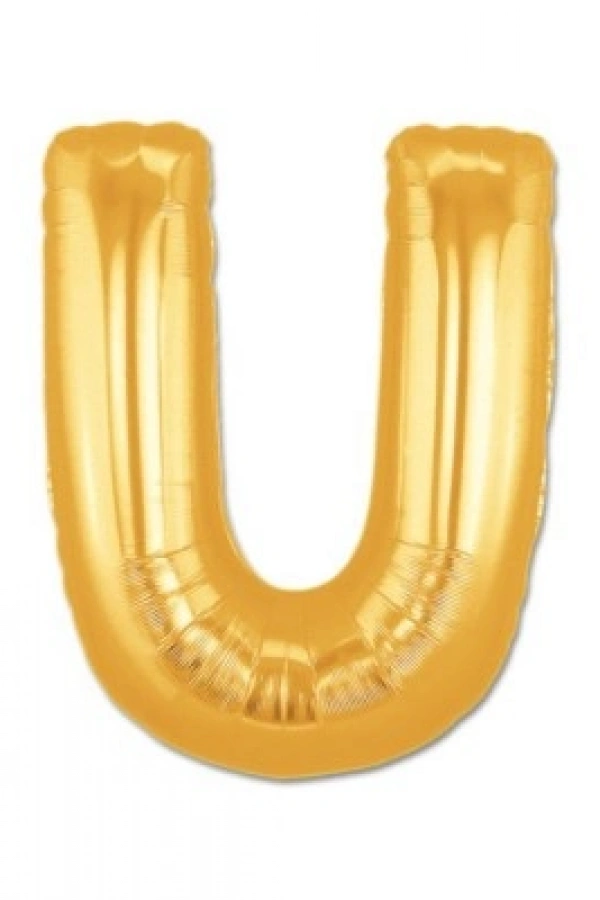 U Harf Folyo Balon Altın Renk  40 inç