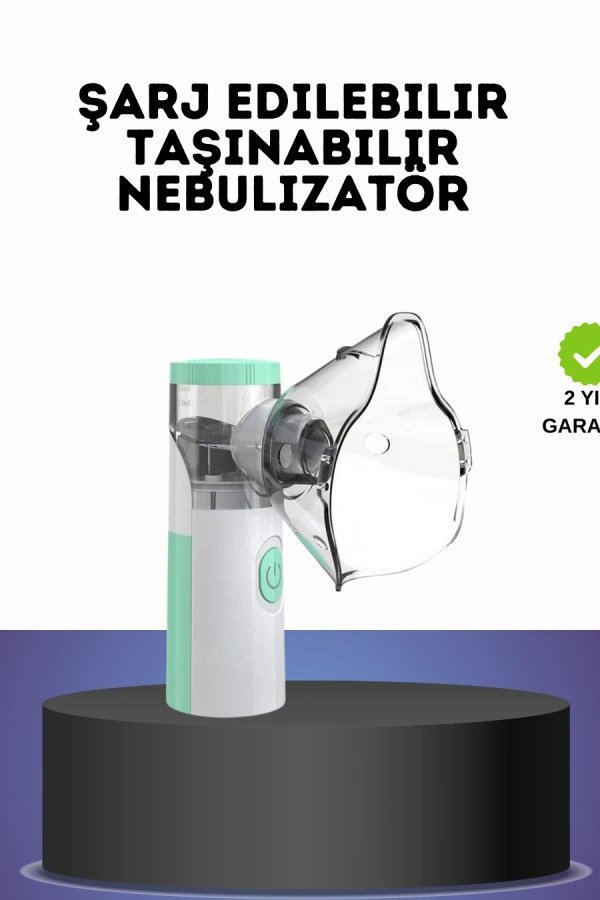 Ultrasonik Frekanslı Şarj Edilebilir Nebülizatör