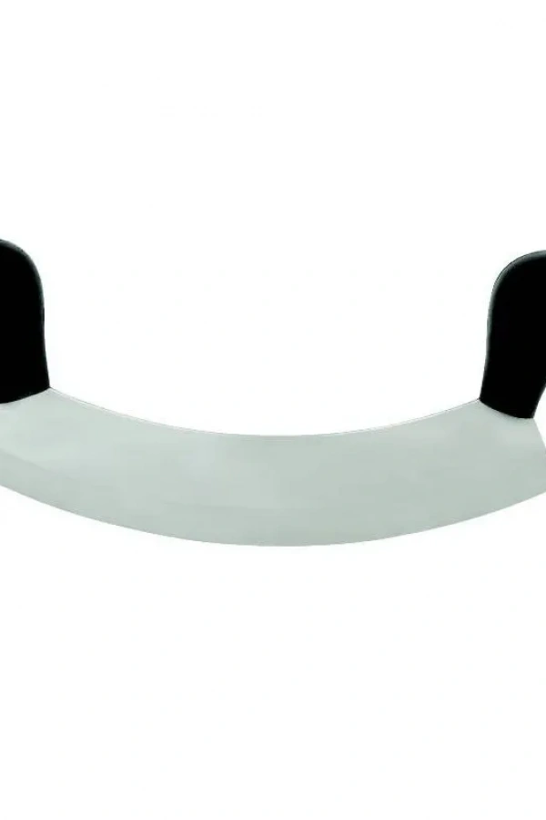 Ündeğerli Bursa Paslanmaz Çift Saplı Pizza Satır, Zırh Bıçağı 25 cm