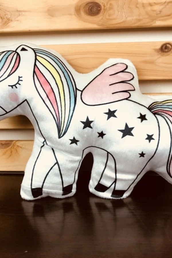 Unicorn Tasarımlı Yumuşak Peluş Yastık