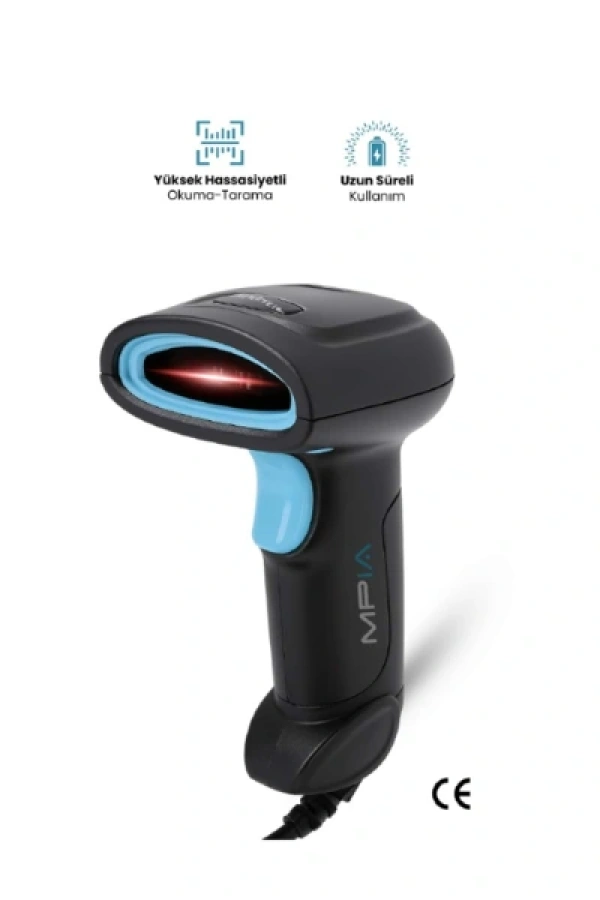 USB Kablolu 1D/2D Barkod & Karekod Okuyucu