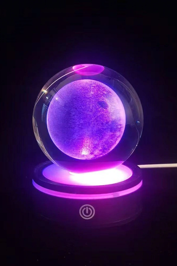 USBli Dolunay Tasarımlı Dönen Cam Küre