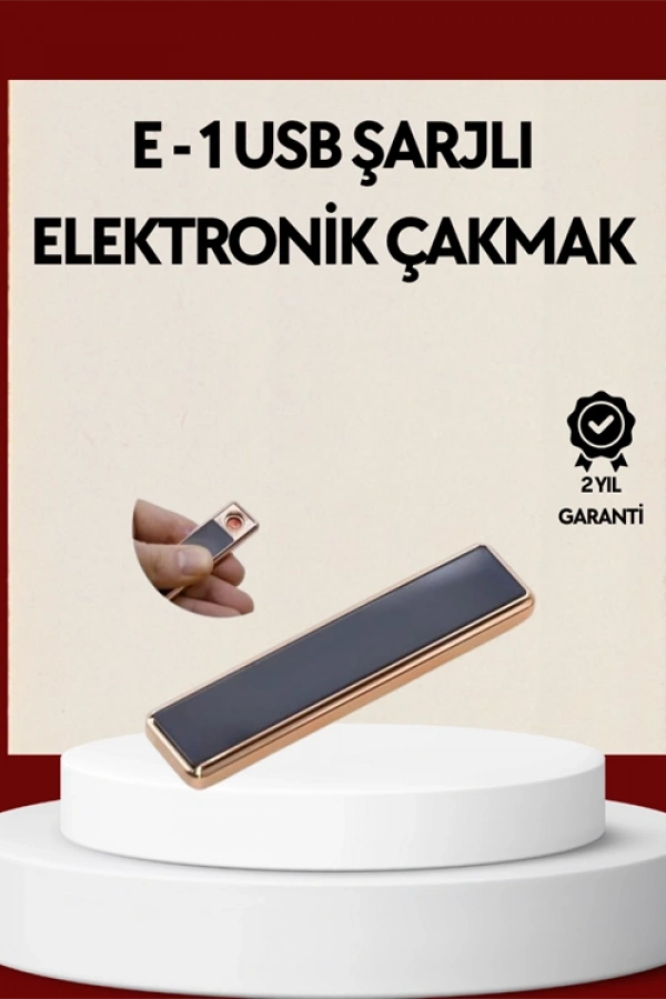 USB Şarjlı Alevsiz Elektronik Çakmak – Rüzgara Dayanıklı, Gazsız, Güvenli Kullanım