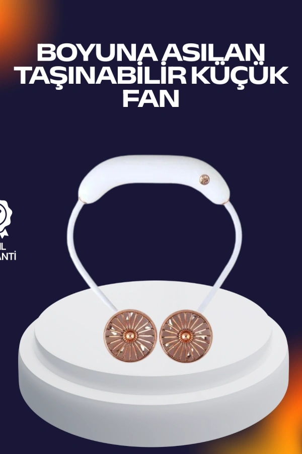 USB Şarjlı Katlanabilir Mini Boyun Fanı 1–3 Saat Kullanım