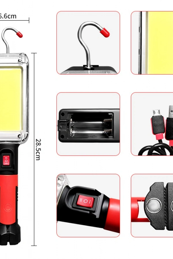 Usb Şarjlı Oto Tamirci Çalışma Lambası Wt-733