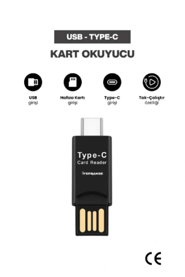 USB To Type-C Kart Okuyucu