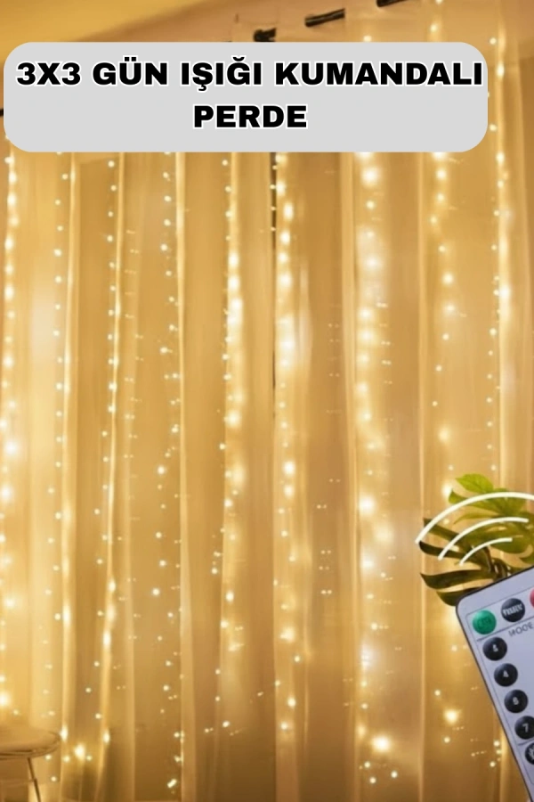 Uzaktan Kumandalı Perde Tipi Günışığı Peri Led Işık Dekorasyon