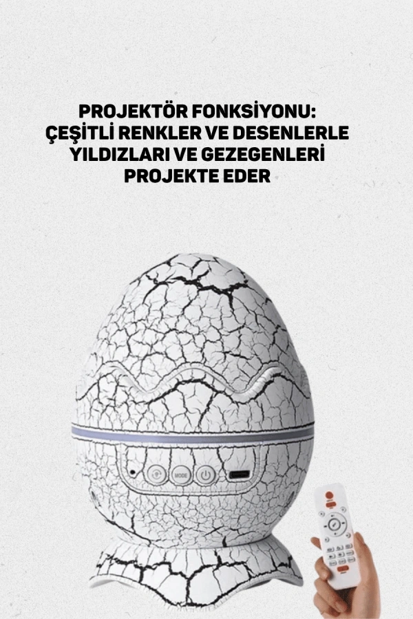 Uzaktan Kumandalı, USB Girişli, Döner Projektör Lamba