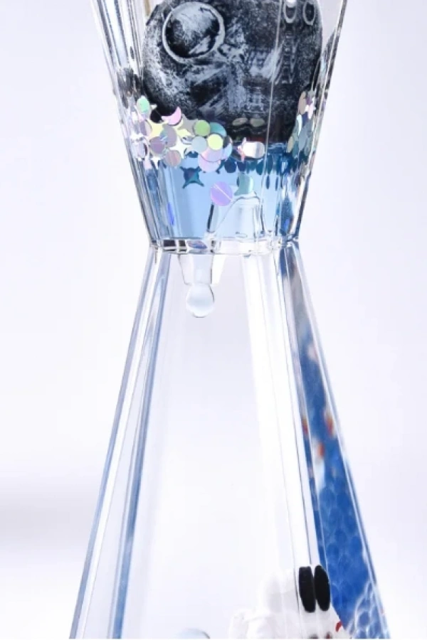 Uzay Temalı Dökülen Yağ Kum Saati