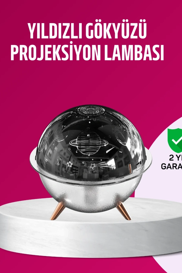 Uzay Temalı Projeksiyonlu Nemlendirici USB Güçlü Gece Lambası