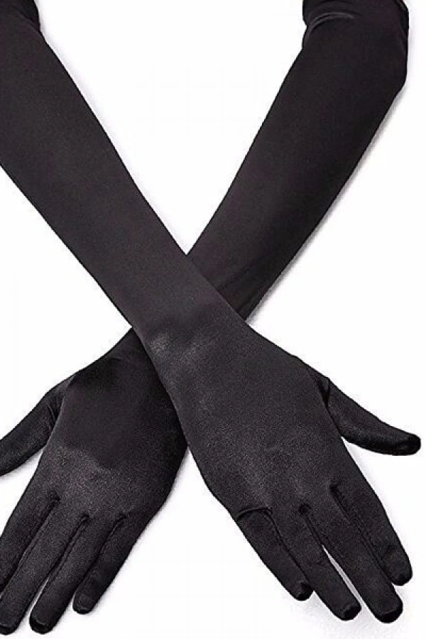 Siyah Uzun Gösteri Eldiveni