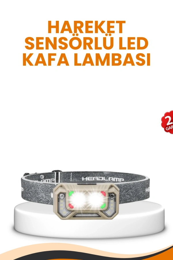 Uzun Menzilli Sensörlü LED Kafa Lambası Kamp ve Yürüyüş