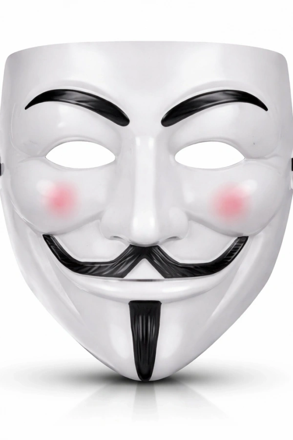 V Mask Premium Vendetta Beyaz Maske (Guy Fawkes Stil)