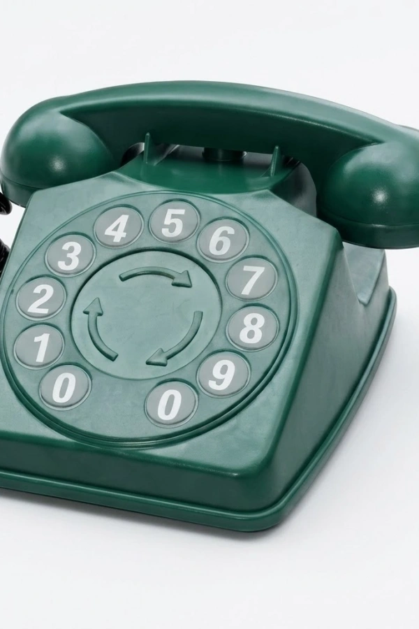 Vintage Home Retro Çevirmeli Klasik Antika Görünümlü Numaratik Telefon Dekor Yeşil