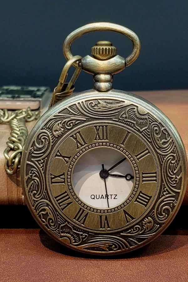 Vintage Tasarım Köstekli Saat