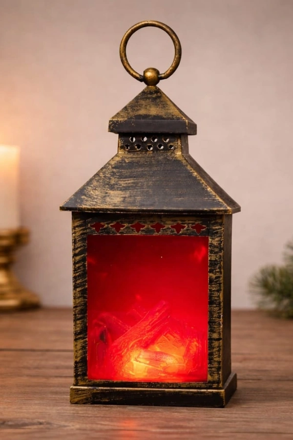 Vintage Tasarım Şömine LED Işık