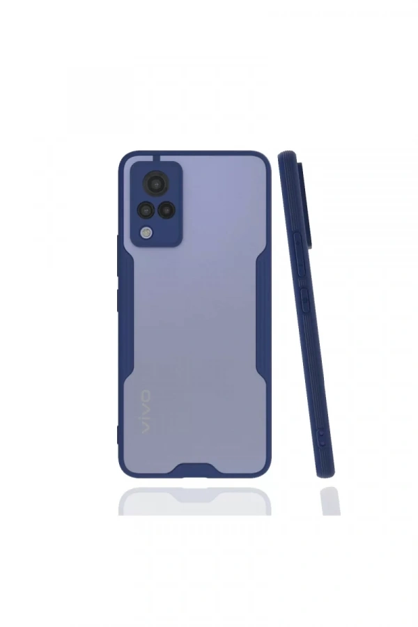 Vivo V21 Kılıf Platin Silikon - Lacivert