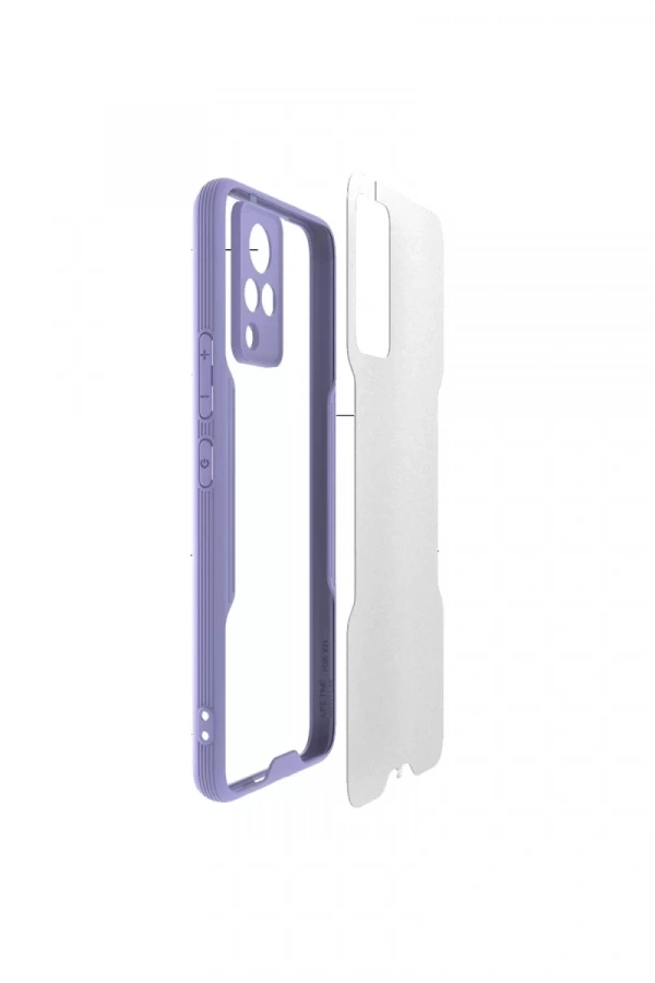 Vivo V21 Kılıf Platin Silikon - Siyah