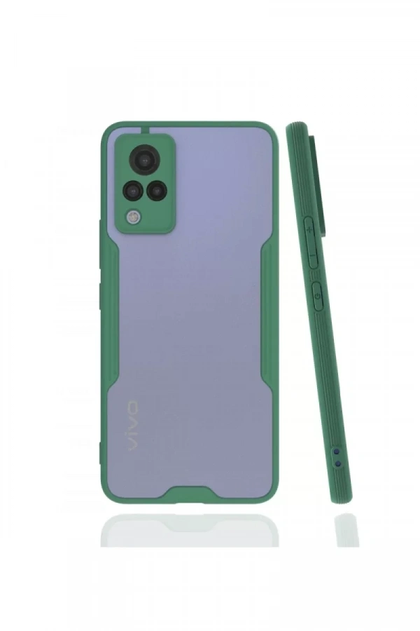 Vivo V21 Kılıf Platin Silikon - Yeşil
