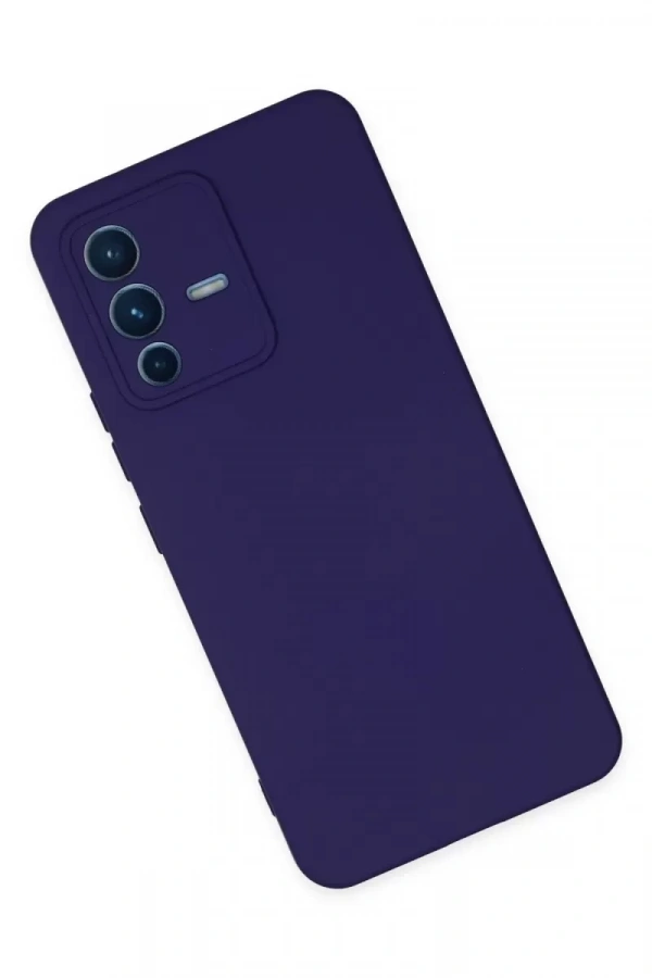 Vivo V23 5G Kılıf Nano içi Kadife Silikon - Mor