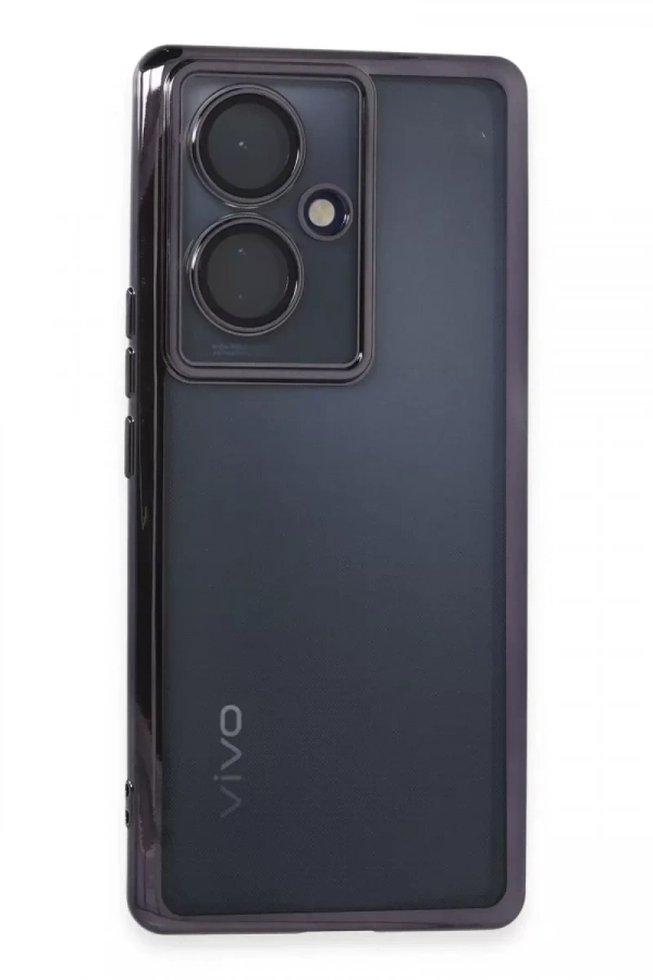 Vivo V29 Lite Kılıf Lensli Silikon - Mor