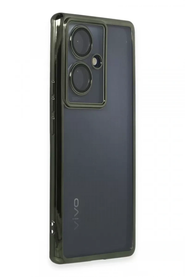 Vivo V29 Lite Kılıf Lensli Silikon - Yeşil