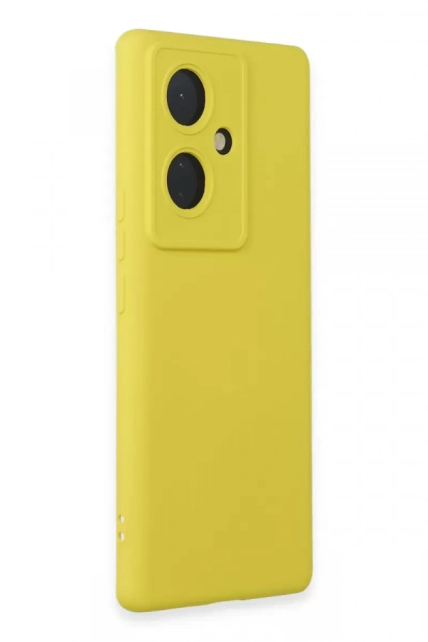 Vivo V29 Lite Kılıf Nano içi Kadife Silikon - Sarı