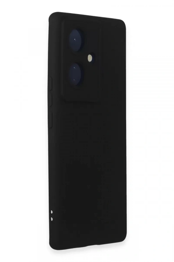 Vivo V29 Lite Kılıf Nano içi Kadife Silikon - Siyah