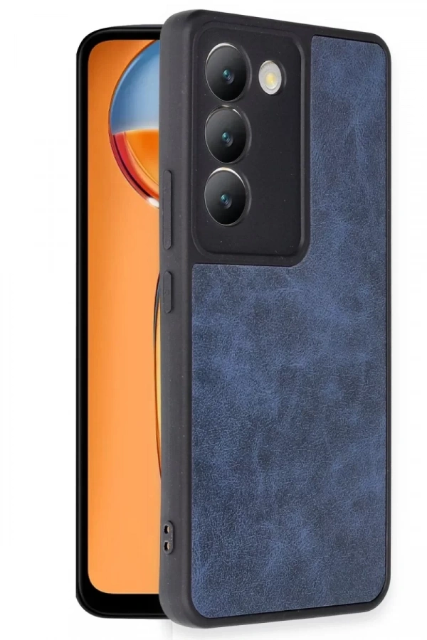 Vivo V30 Lite 4G Kılıf Aras Deri Kapak - Lacivert