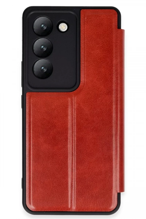 Vivo V30 Lite 4G Kılıf Flip Cover - Kırmızı