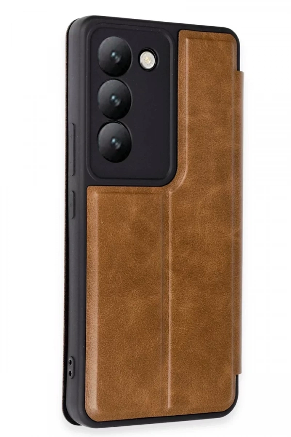 Vivo V30 Lite 4G Kılıf Flip Cover - Taba